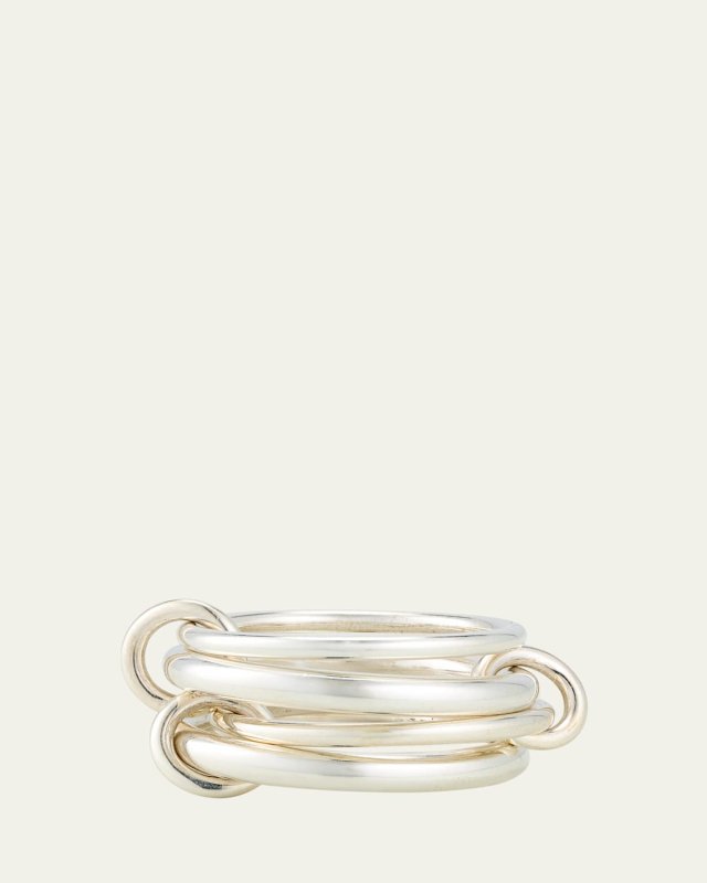 Cici Silver Petite Four Link Ring